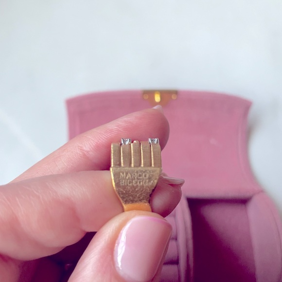 Genuine Marco Bicego 18k gold ring with diamonds. - Picture 2 of 3